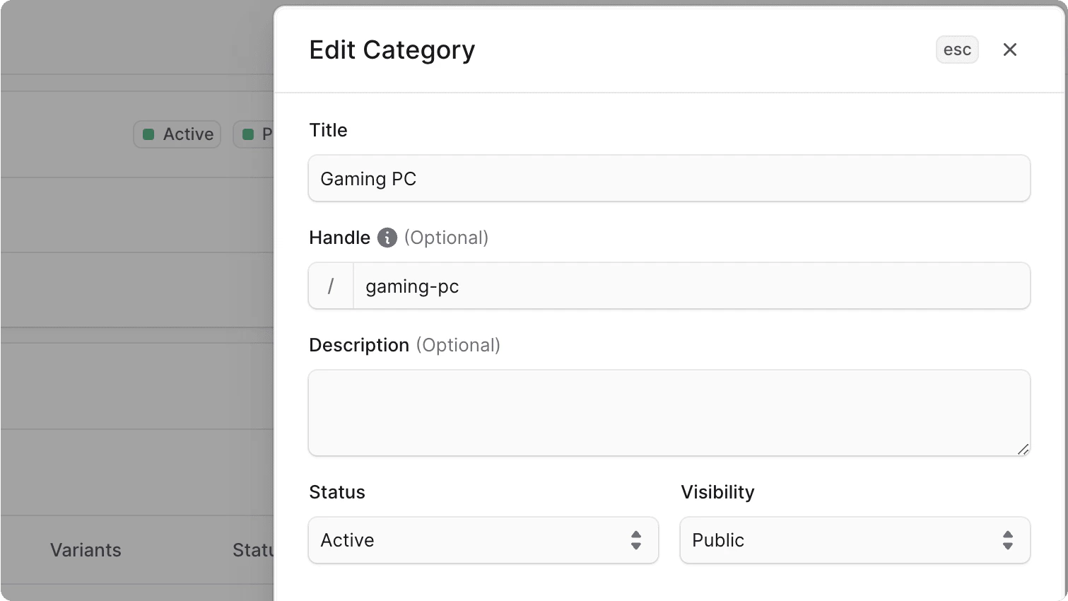 श्रेणी विवरण संपादित करें