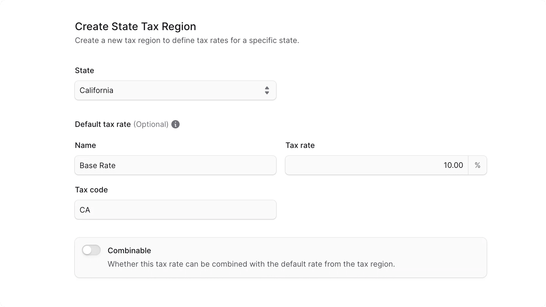 सबलेवल रीजन फॉर्म बनाएं