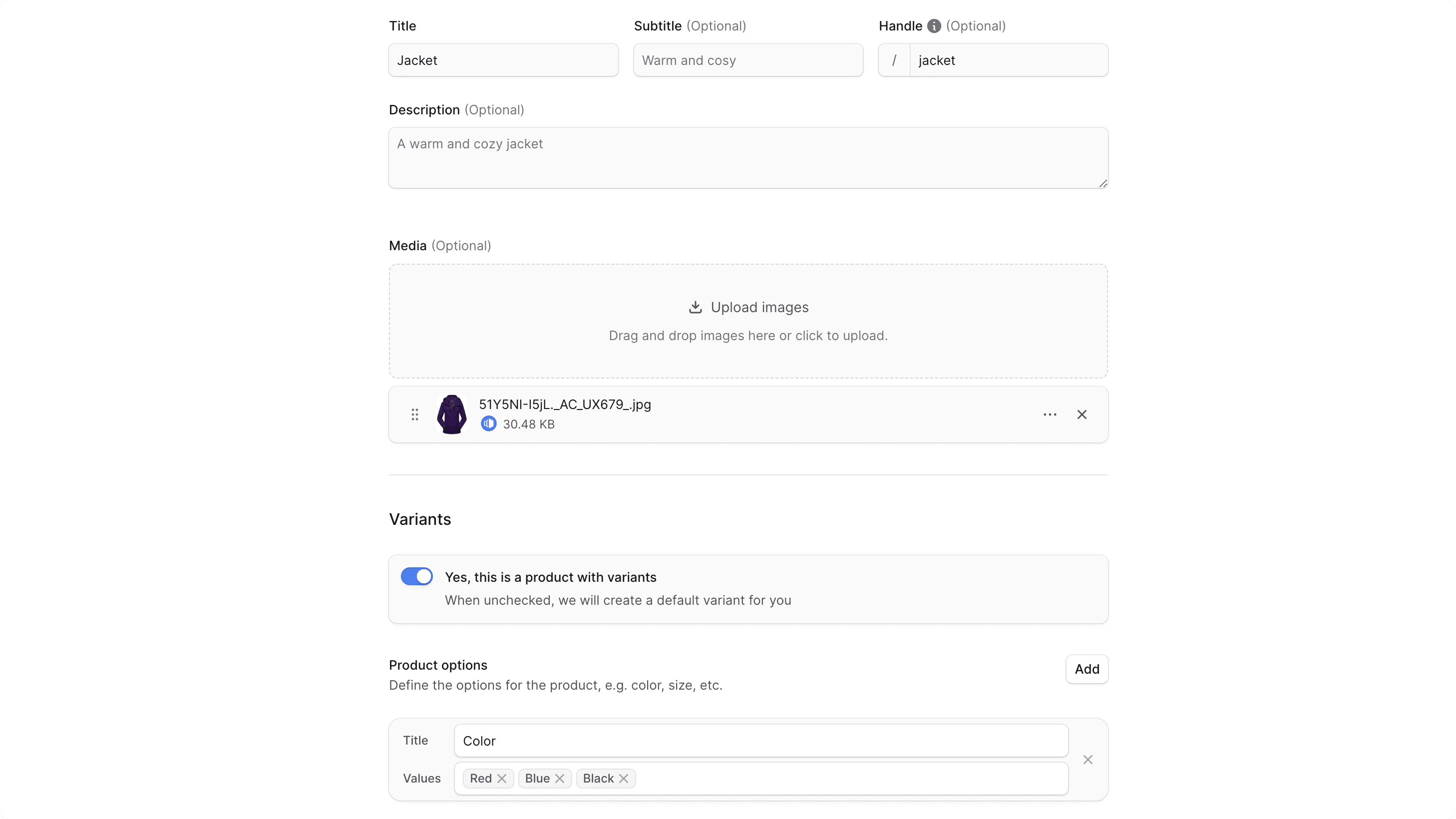 उत्पाद बनाएं पहला चरण
