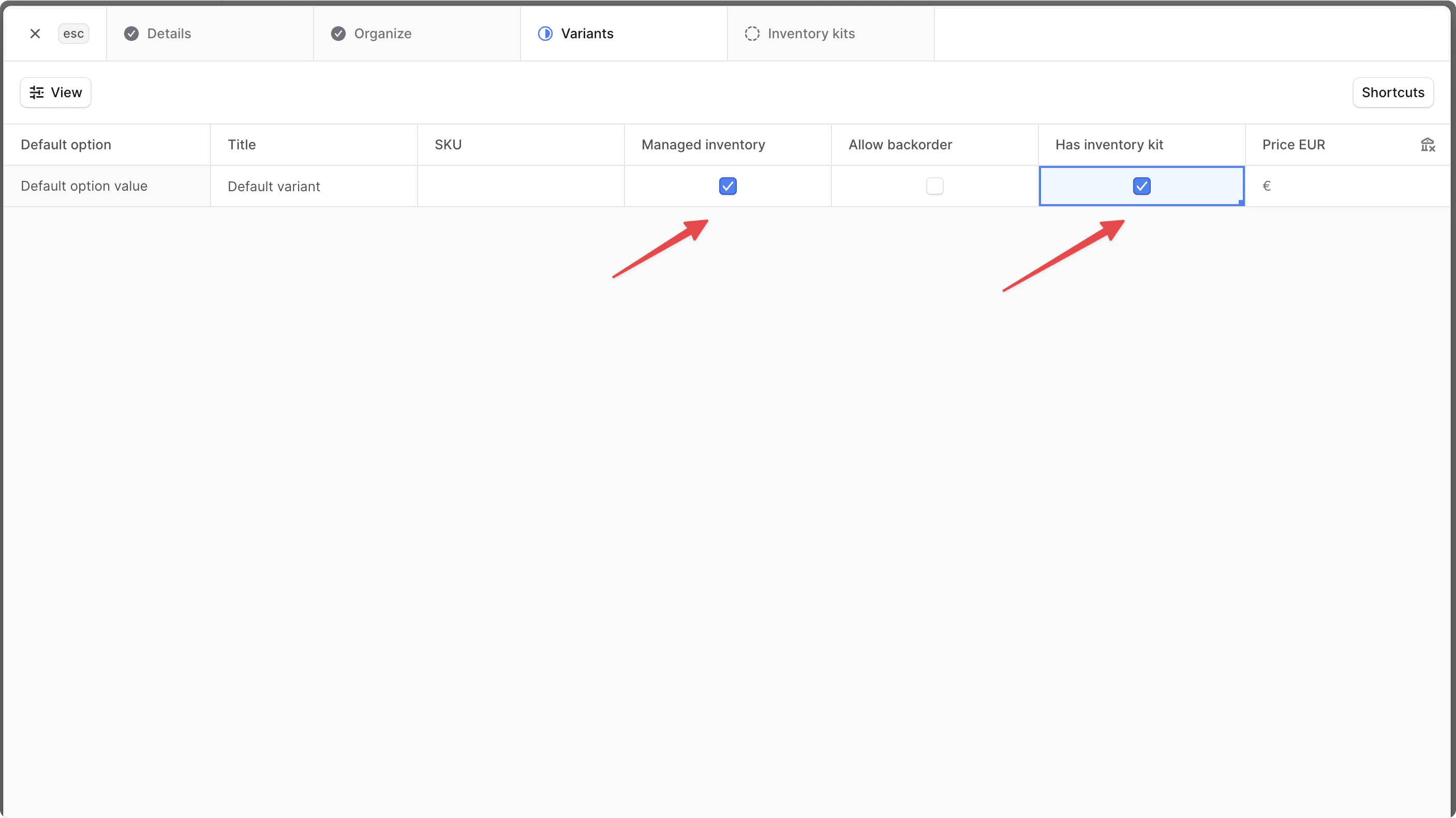 Enable has inventory kit