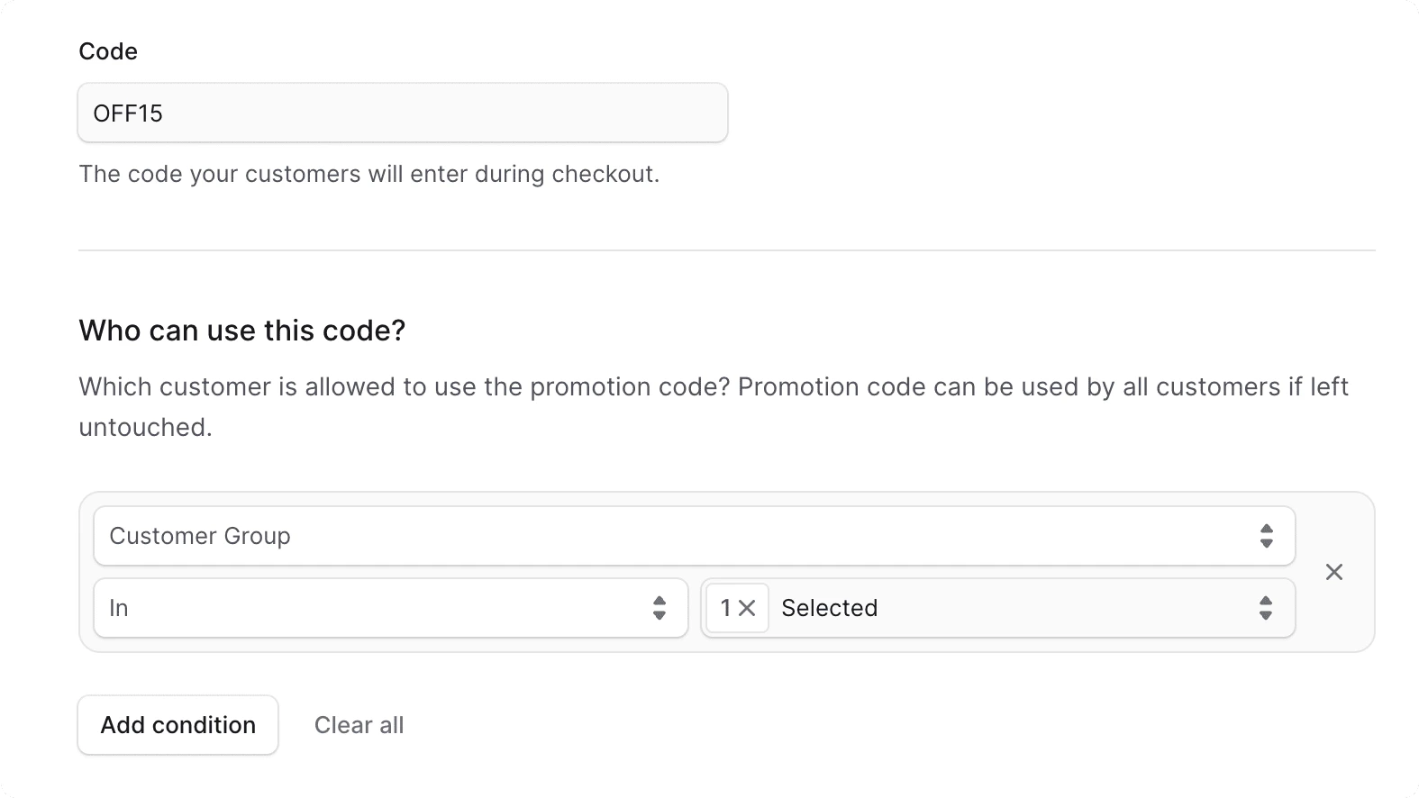 इस कोड अनुभाग का उपयोग कौन कर सकता है