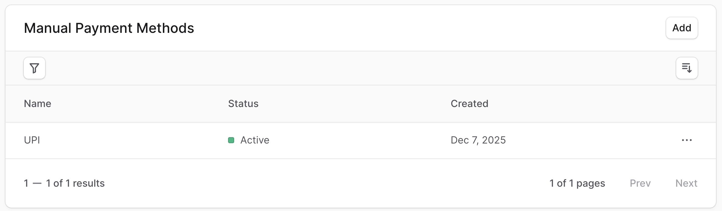 Manual Payment Methods