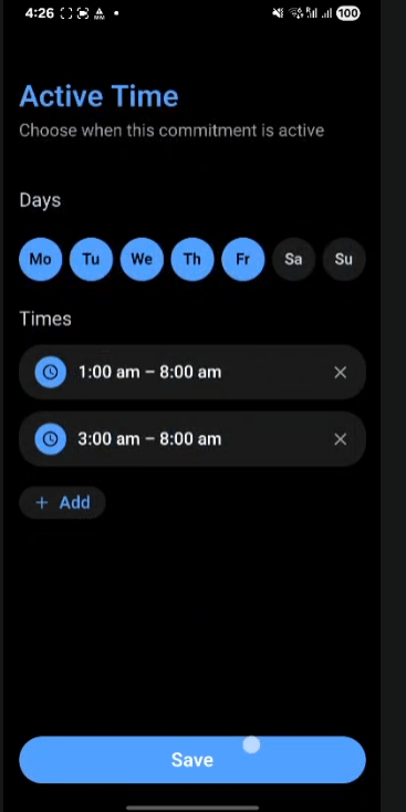 Multiple Time Slots Example