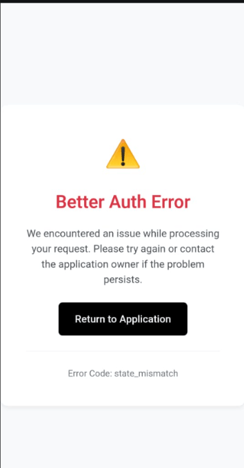 OAuth Error 2