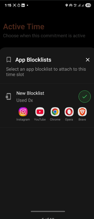 Slot App Blocklist