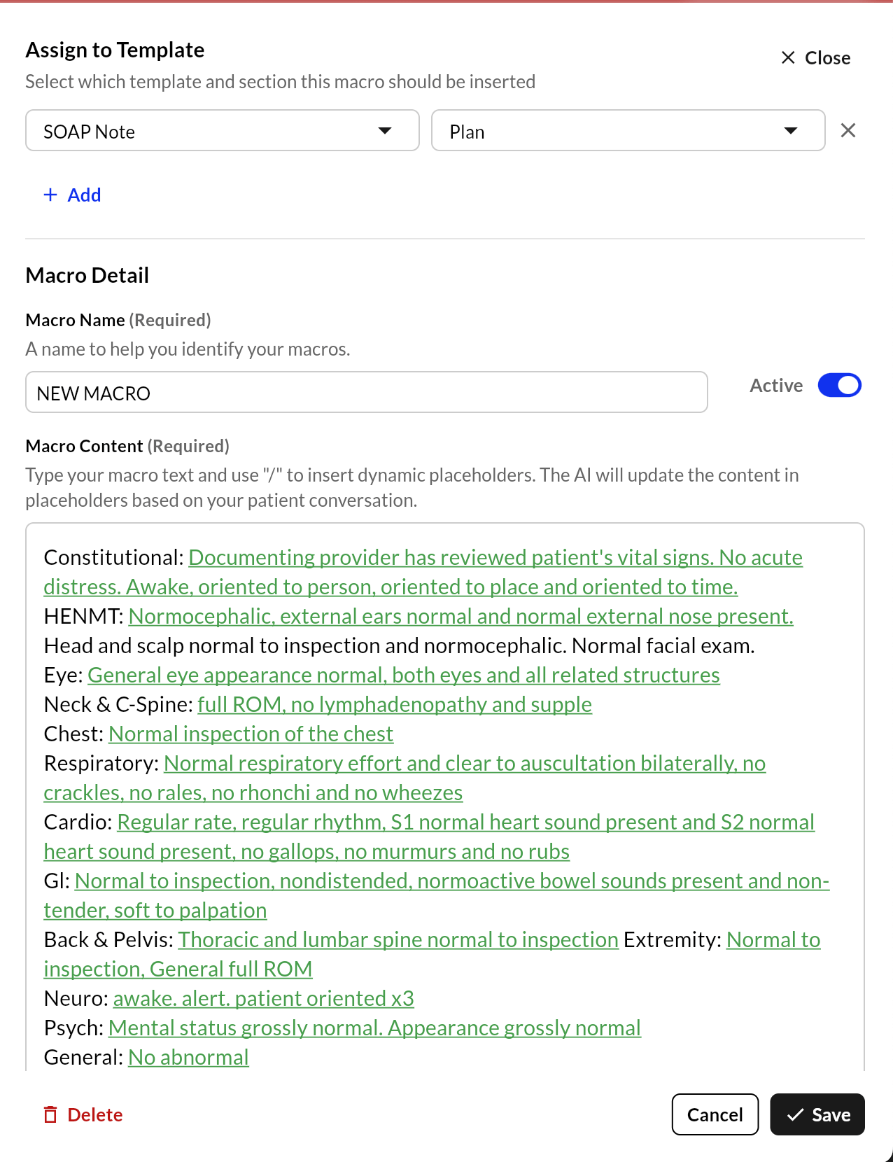Macro Library Config Macro Library Config
