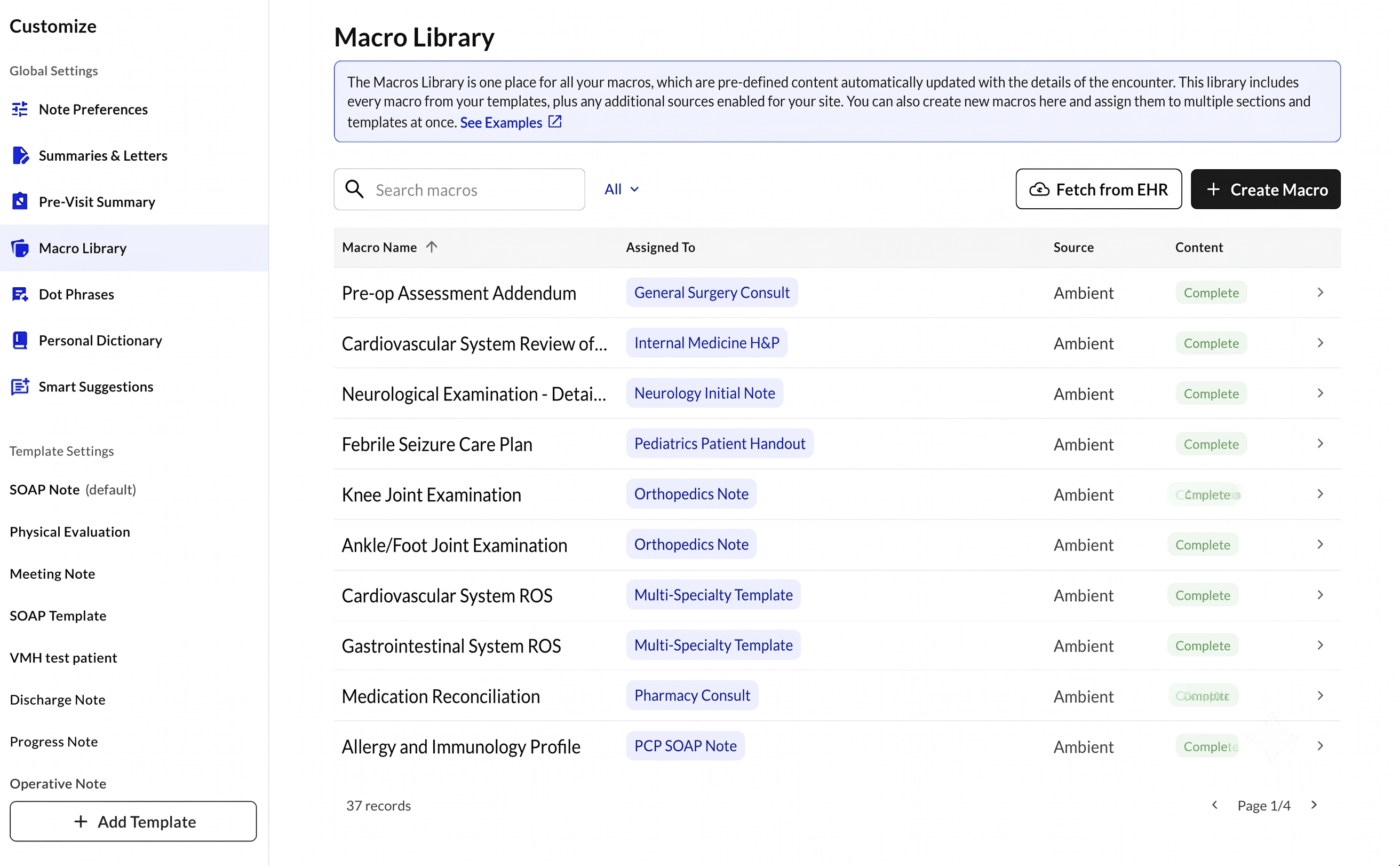 Macro Library