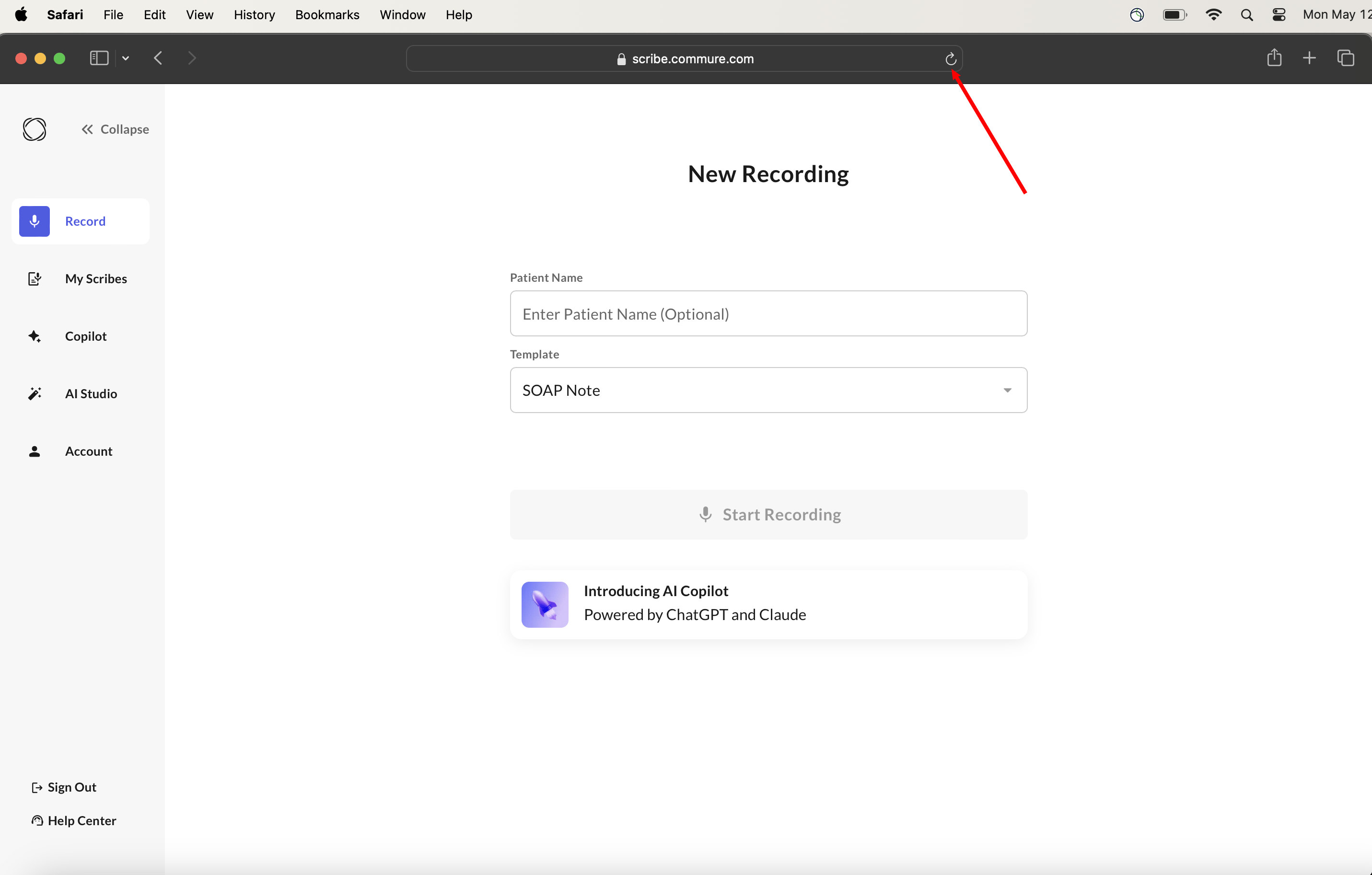 Refresh page