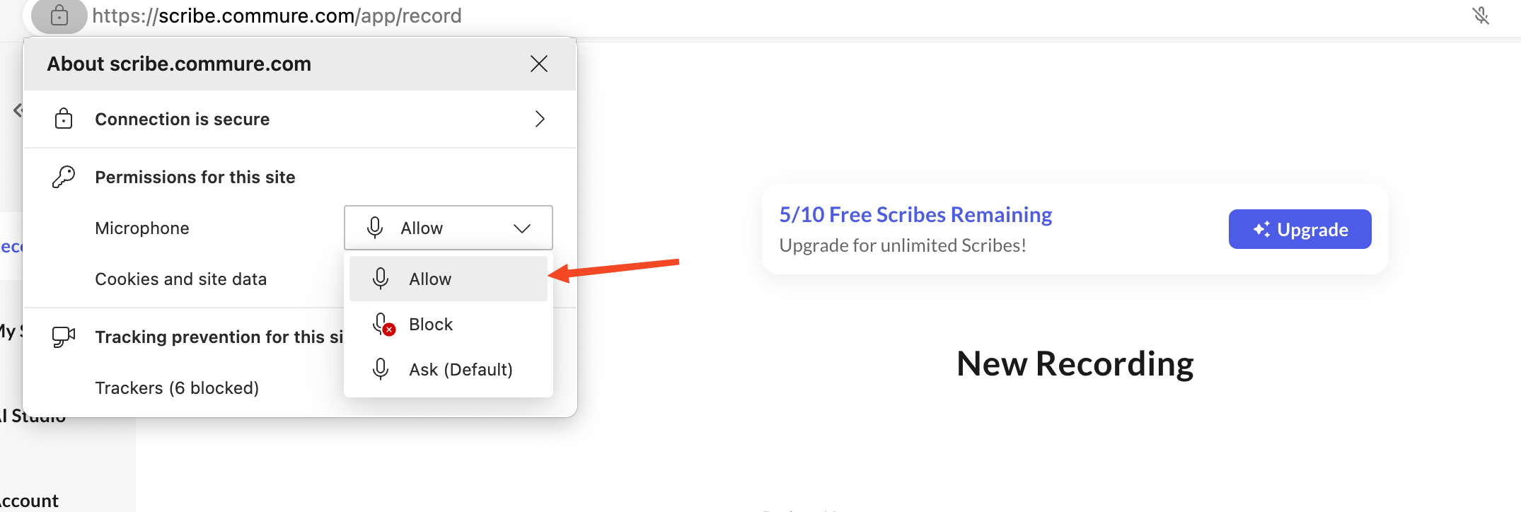 Select allow