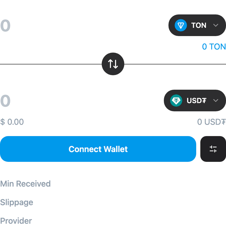 SwapWidget in Storybook