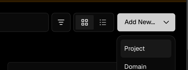 Vercel Project Setup Dark