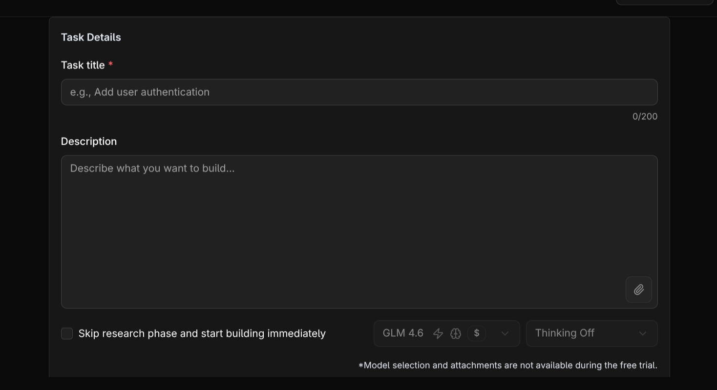 Compyle New Task Dark