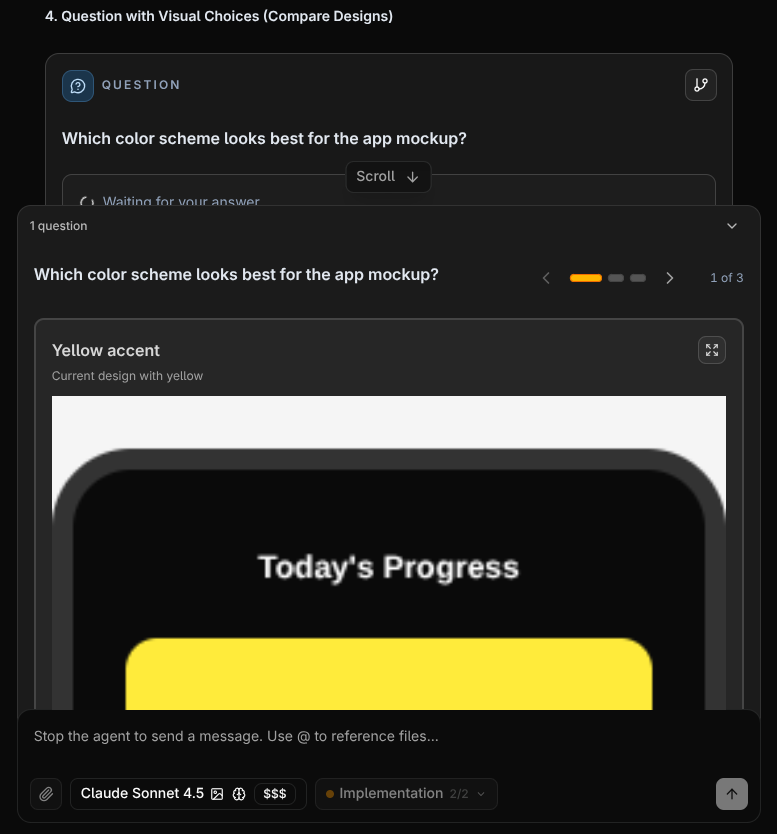 Design Suggestion Comparison Example