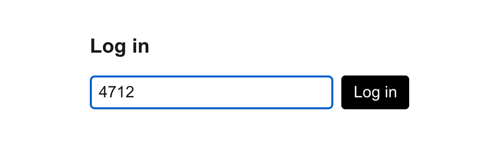 A login form with a customer ID field and a Log in button