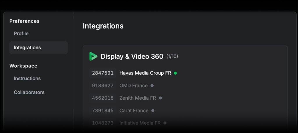 See which DV360 partners you have access to