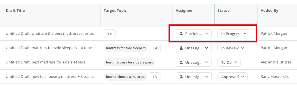 Writing Assistant Manage Home