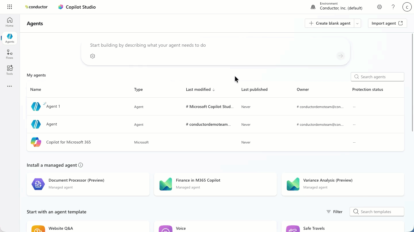 Custom Copilot Create Agent 1