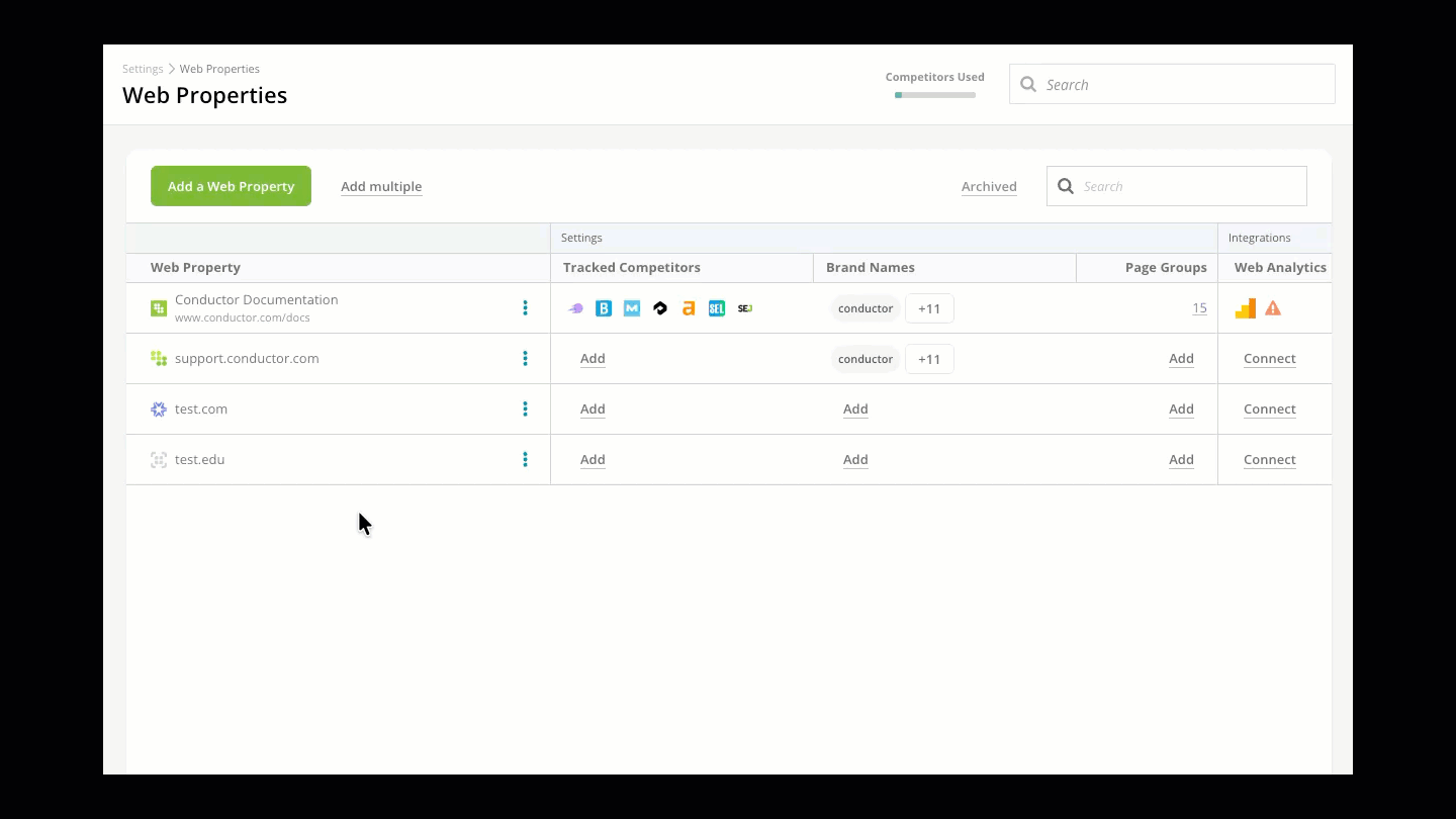 Web Properties Add To Group