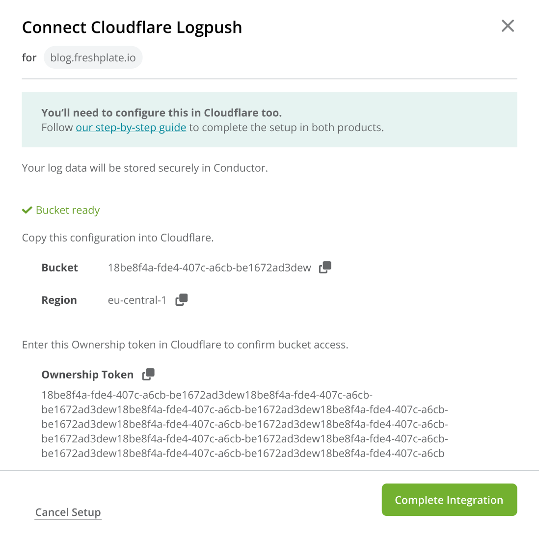 Cloudflare Ownership Token