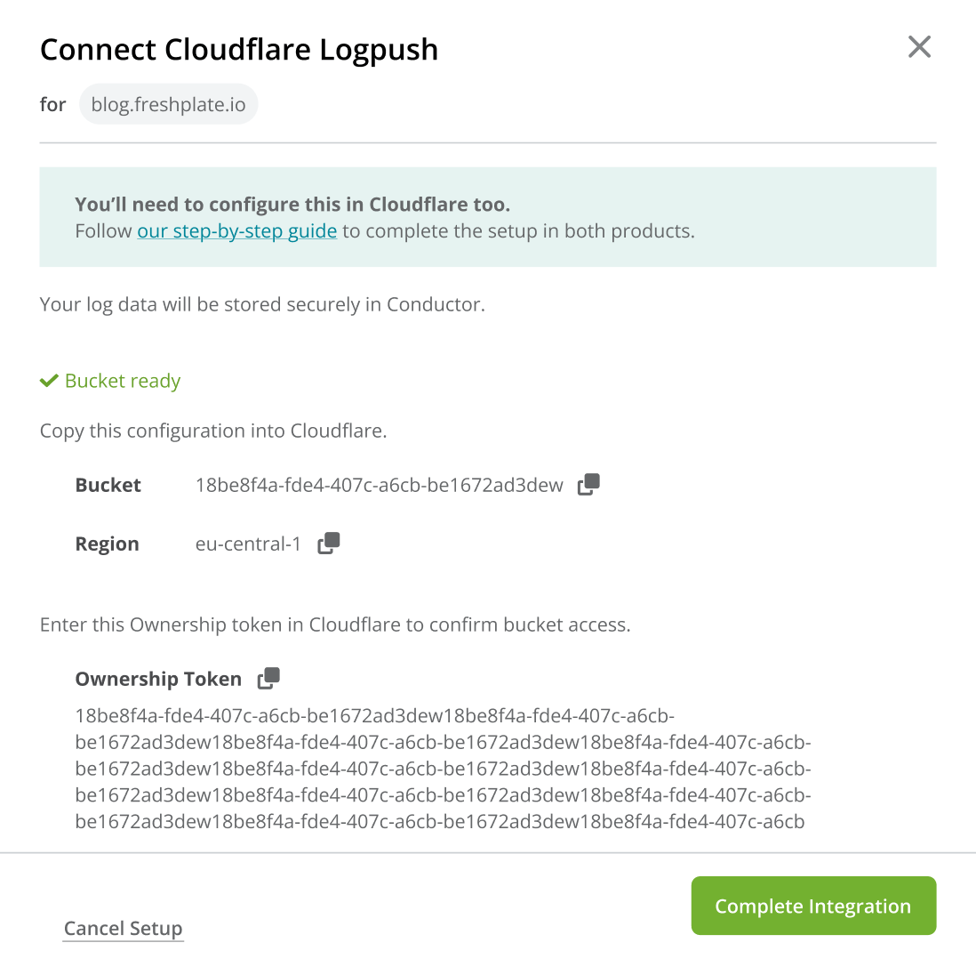 Cloudflare Ownership Token