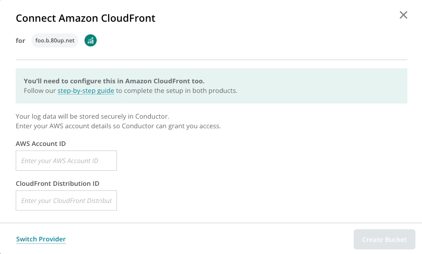 CloudFront Create Bucket