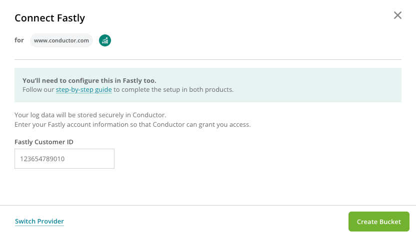 Fastly Create Bucket