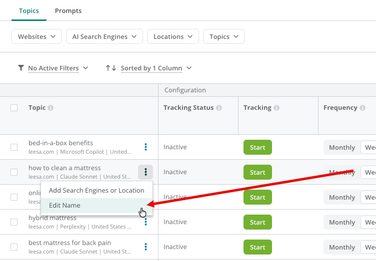 AI Search Setup Rename Topic