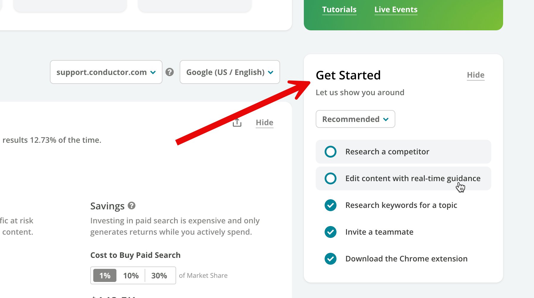 New Home universal search and quick start tasks.png
