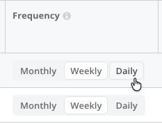 AI Search Setup Update Frequency From Table