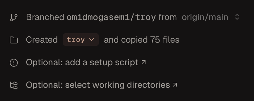 Select working directories