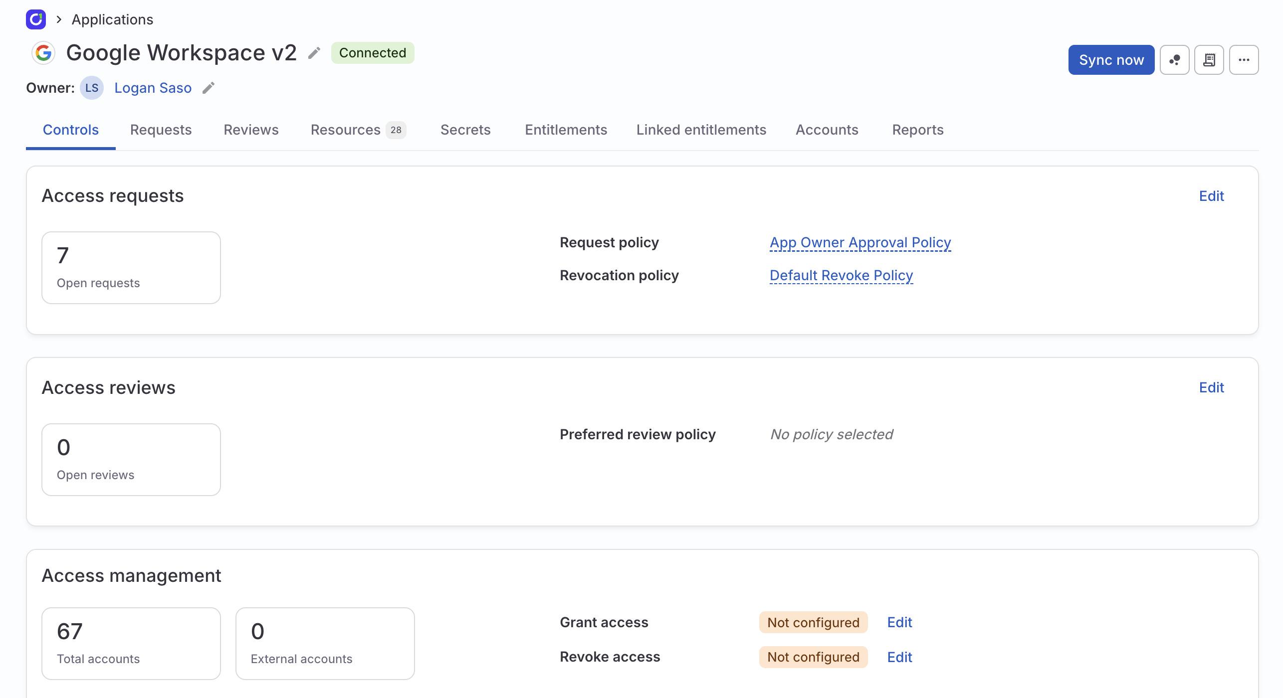 Revamped app details page showing new header and summary count cards.