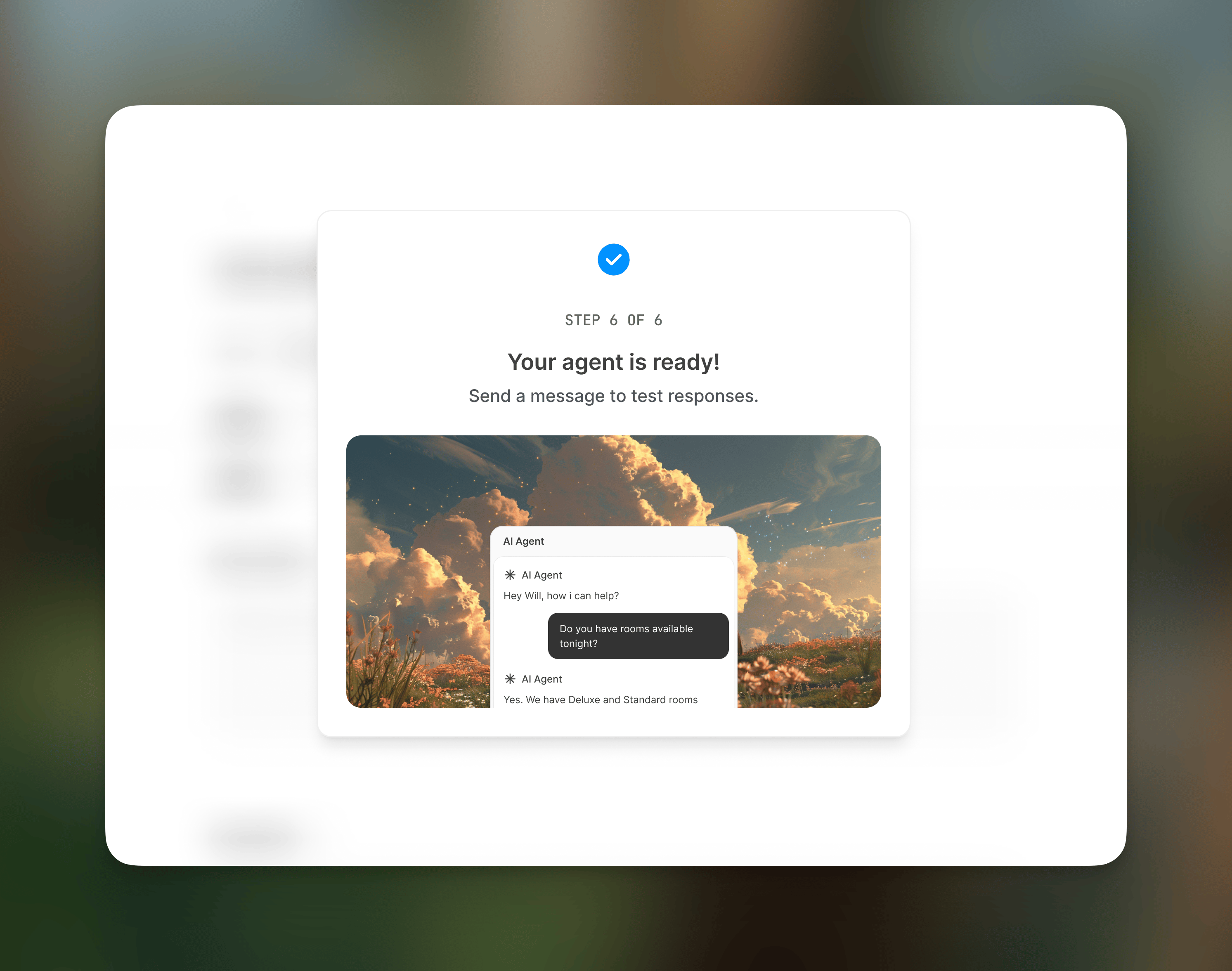 Agent setup complete