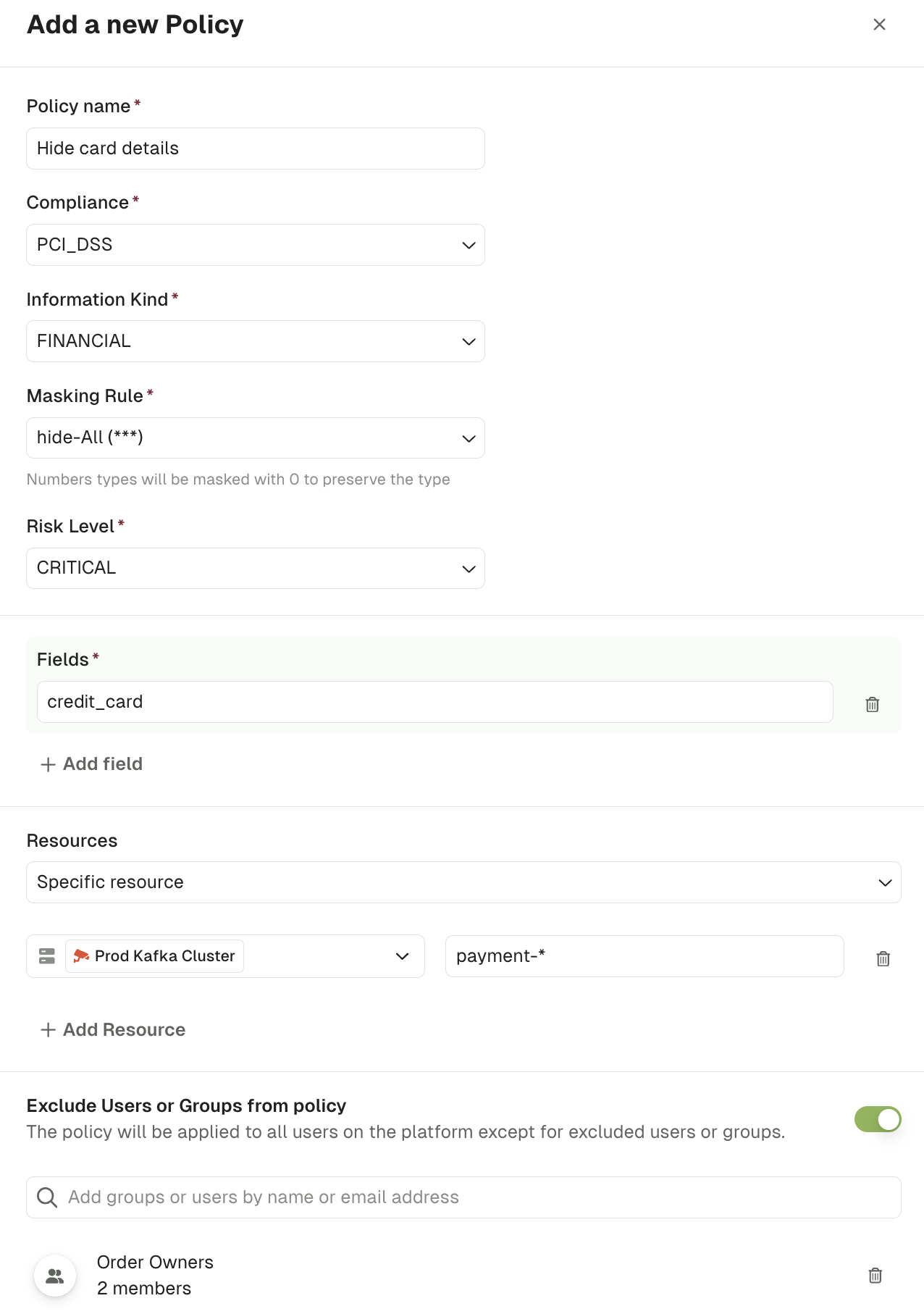 Policy config