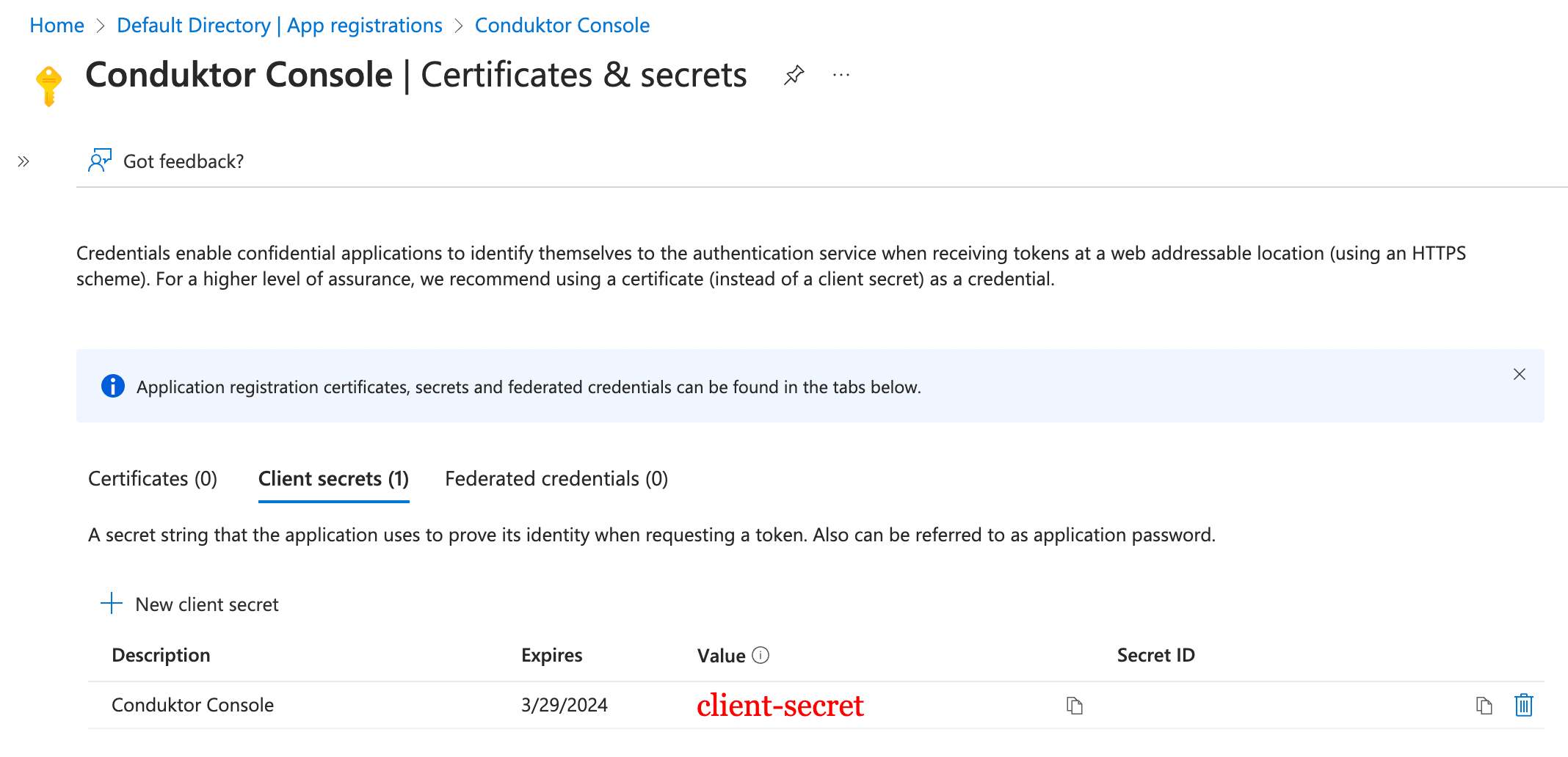 client secret