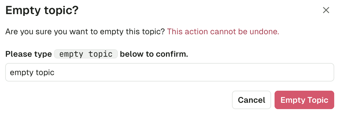 Empty topic