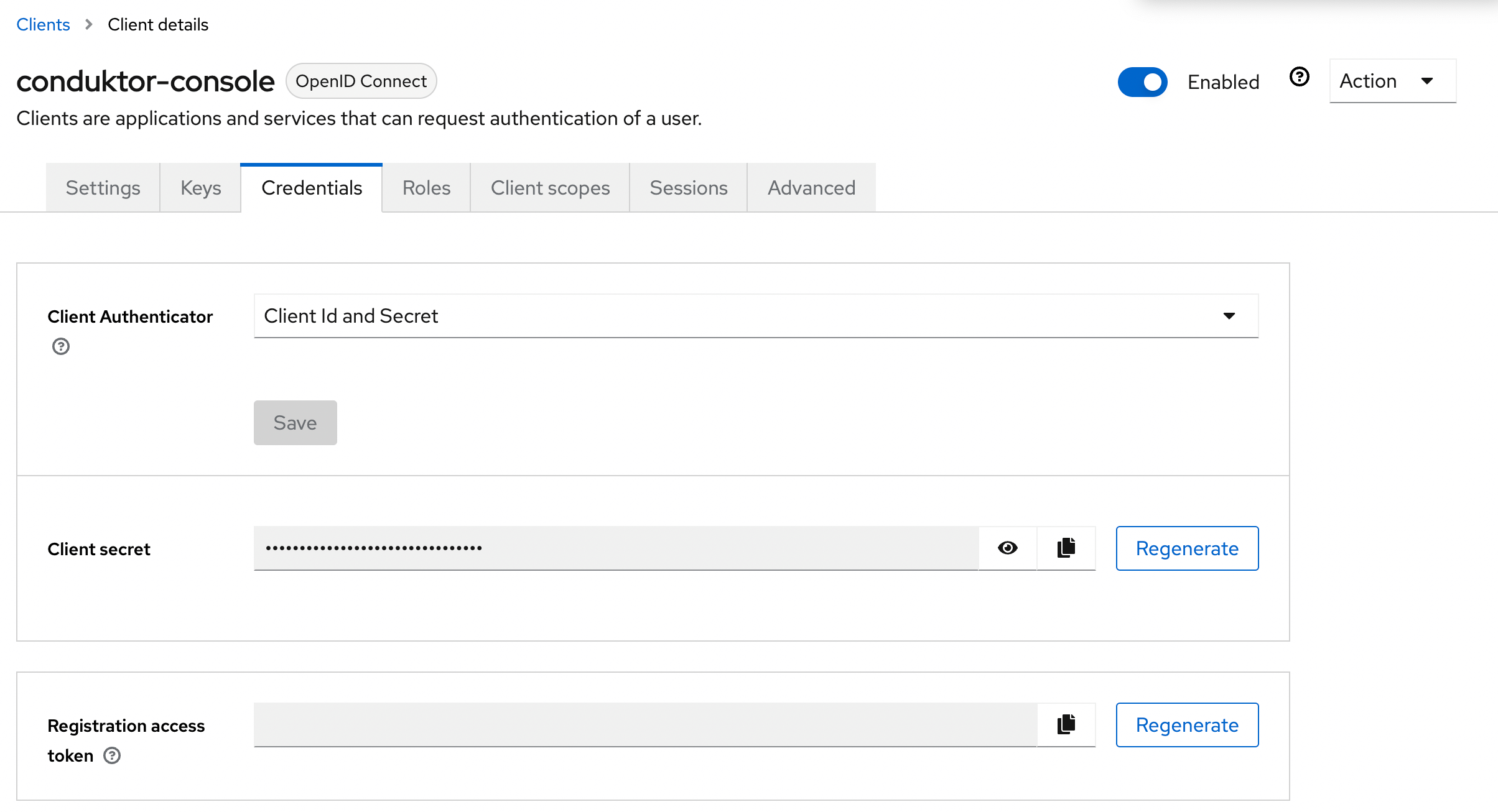 keycloak client secret
