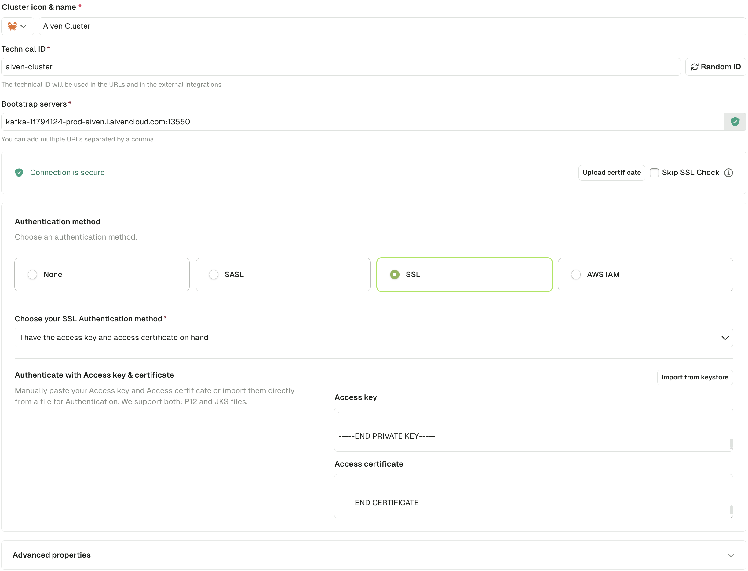 Console config with SSL