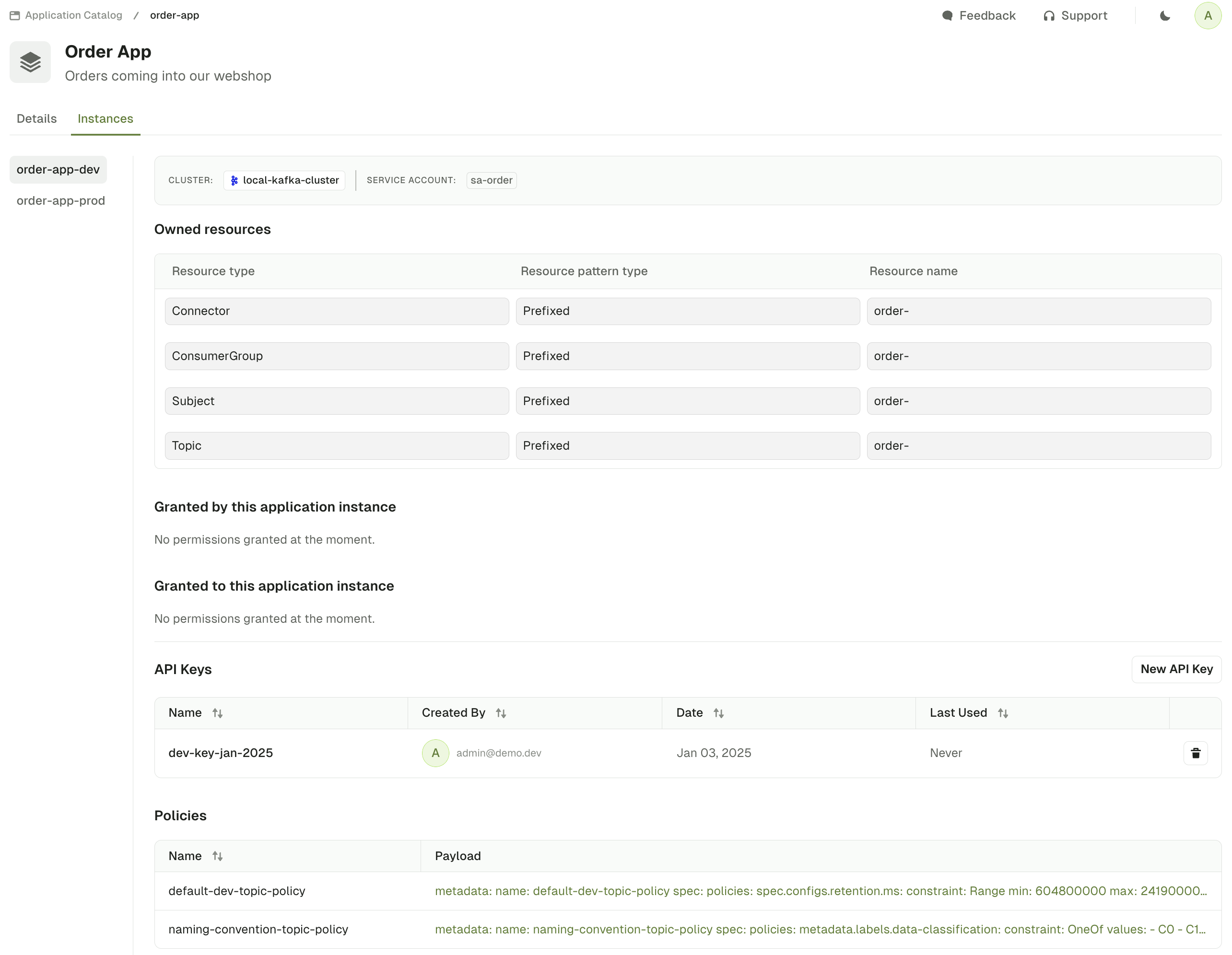 Self-service UI