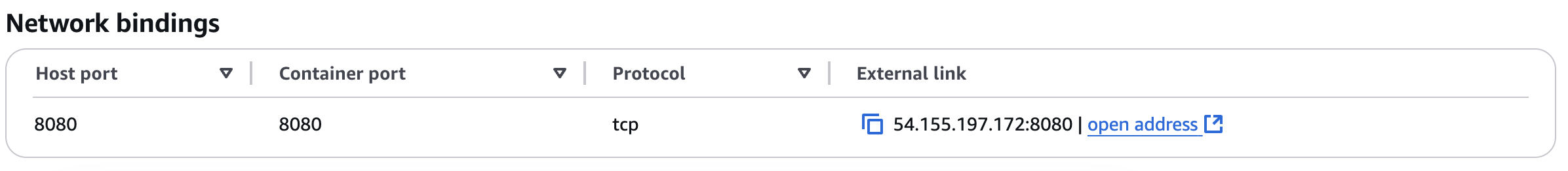 AWS Guide Network Bindings