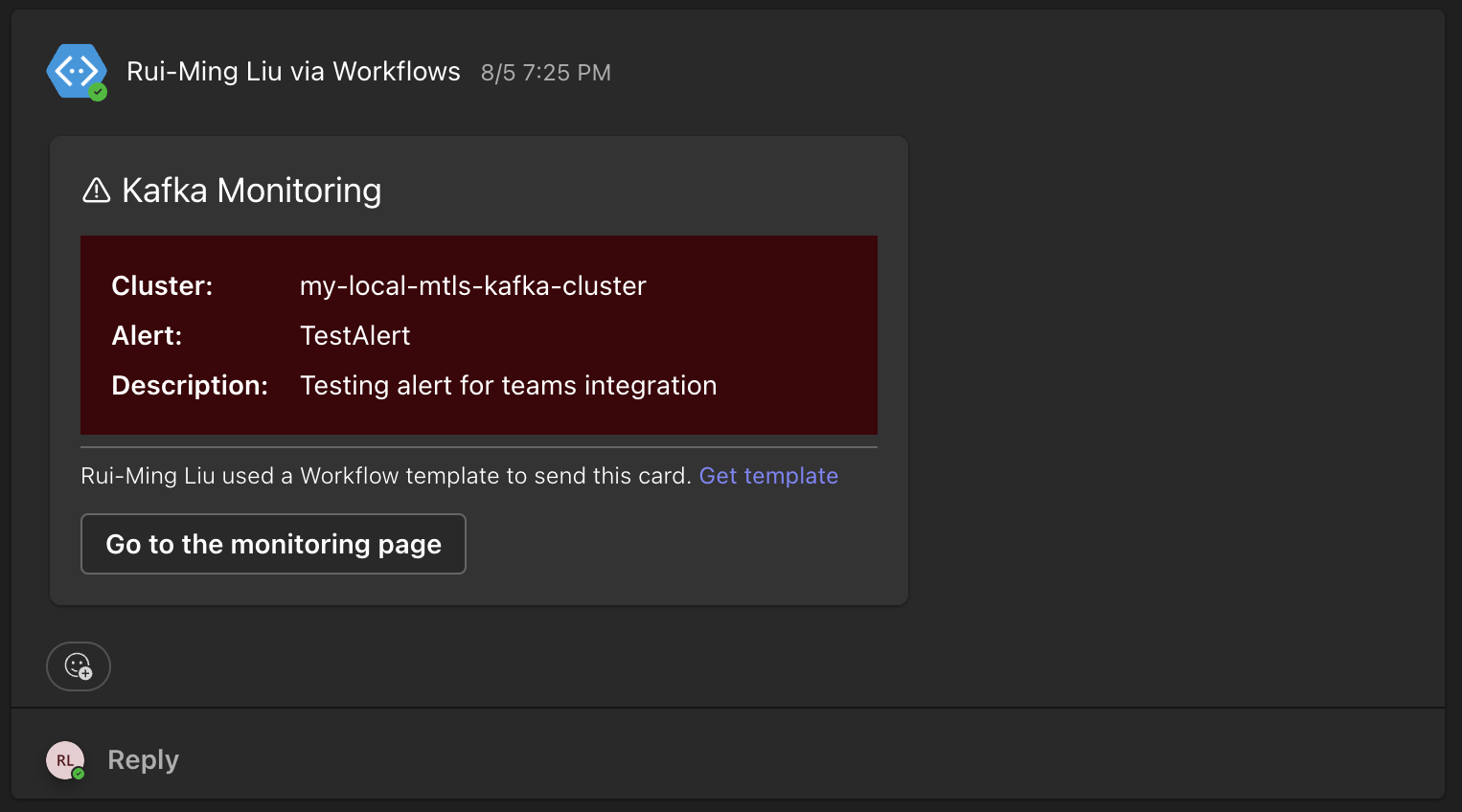 Teams workflow step 8