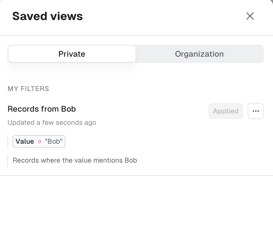 List shared views