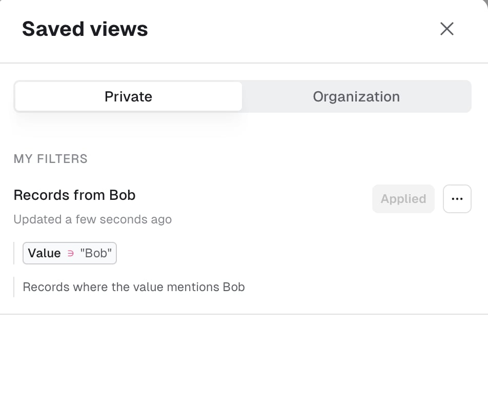 List shared views