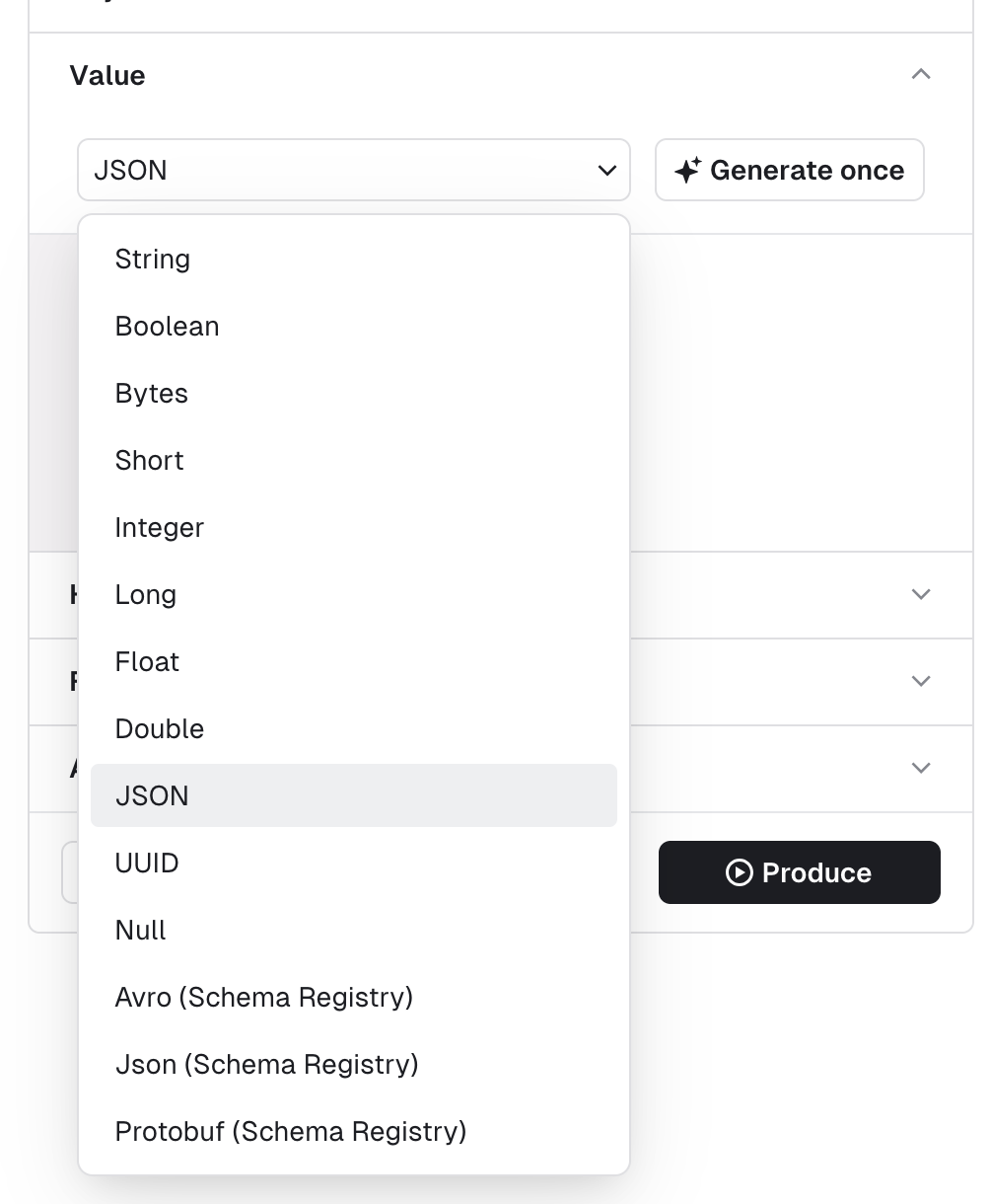 Produce serializers