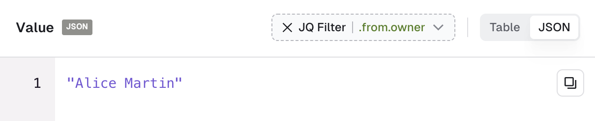 See JQ filter