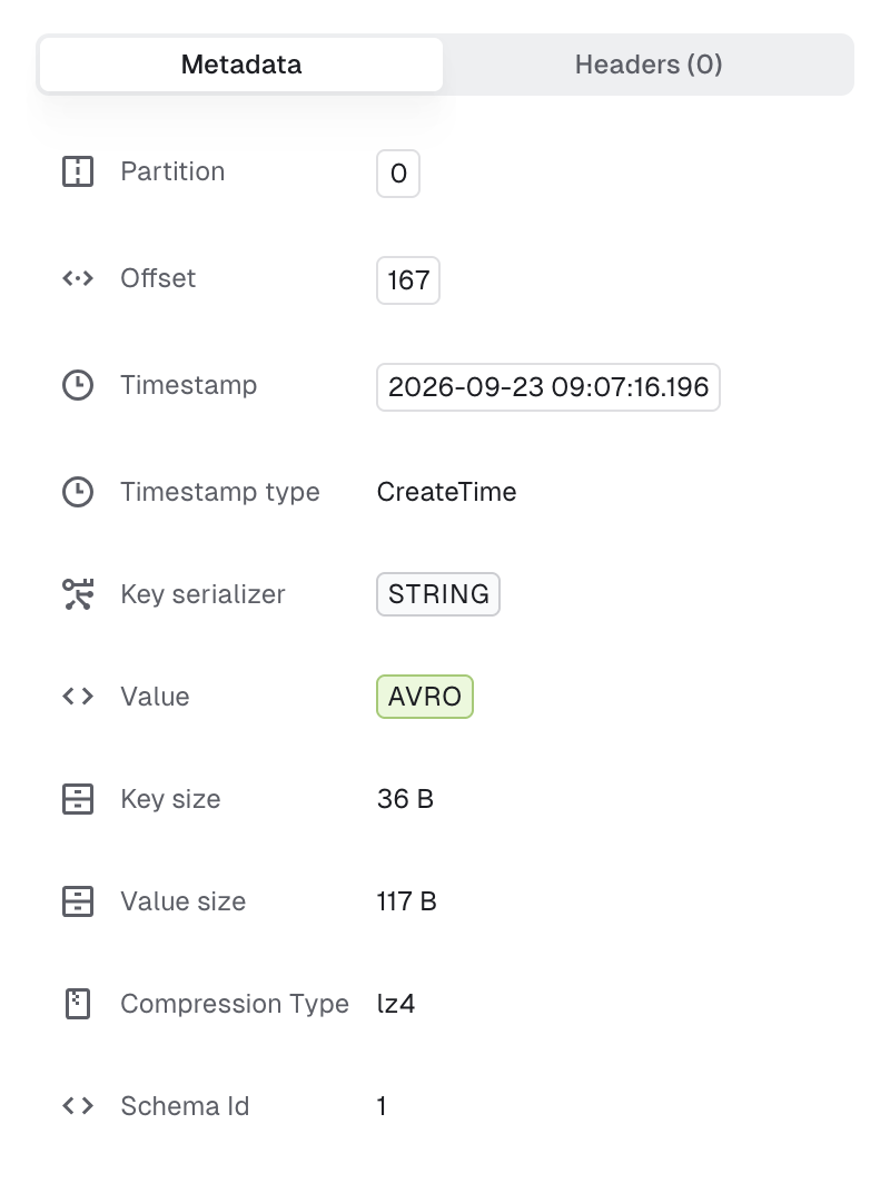 Topic metadata