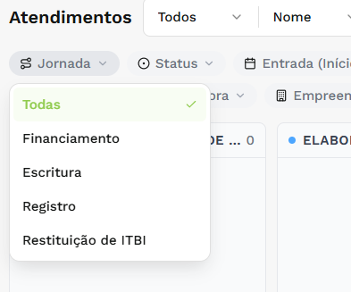 Filtro por jornada