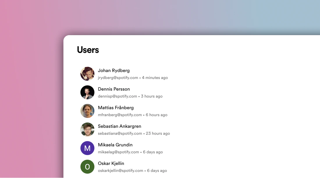 user overview