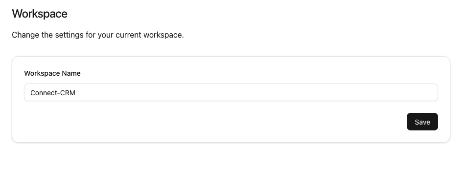 Screenshot of the general settings section.