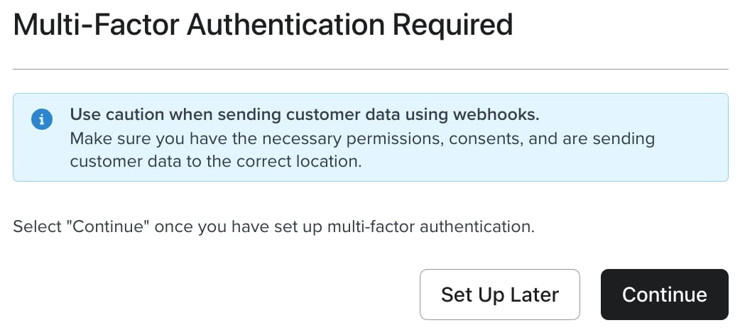 Multi-Factor Authentication required prompt