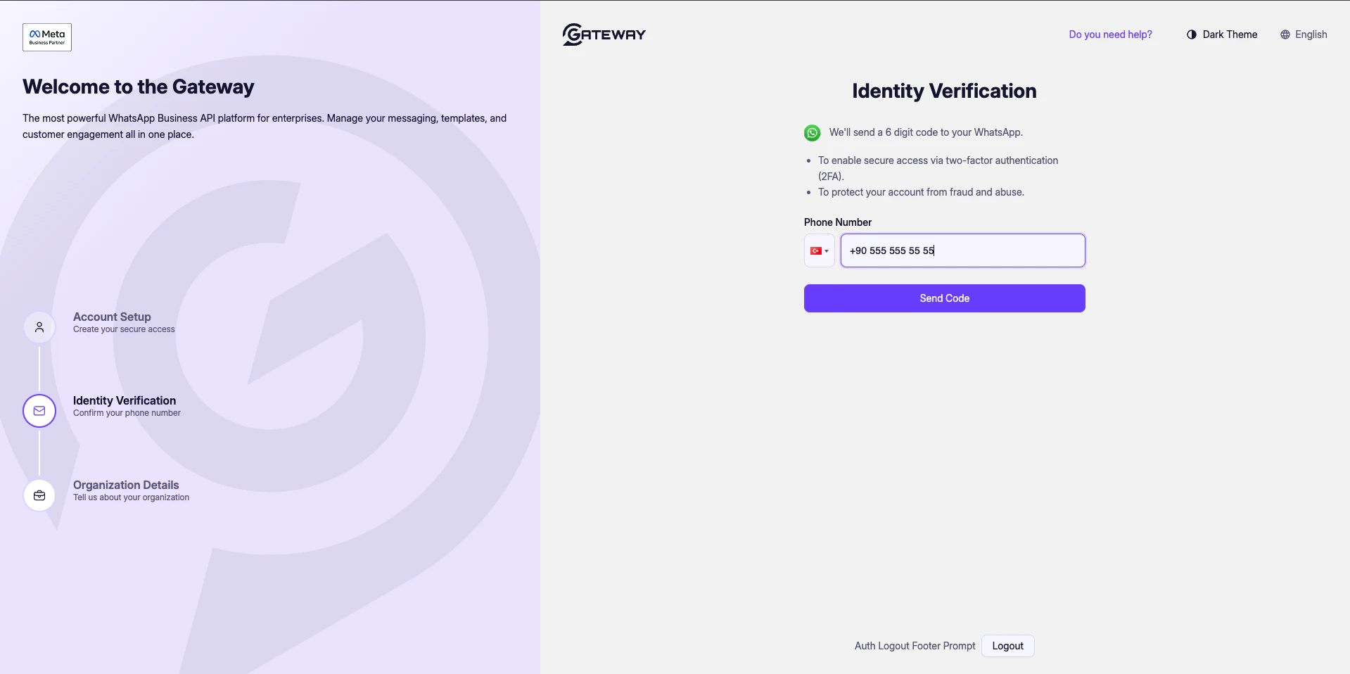Identity Verification – Phone Input